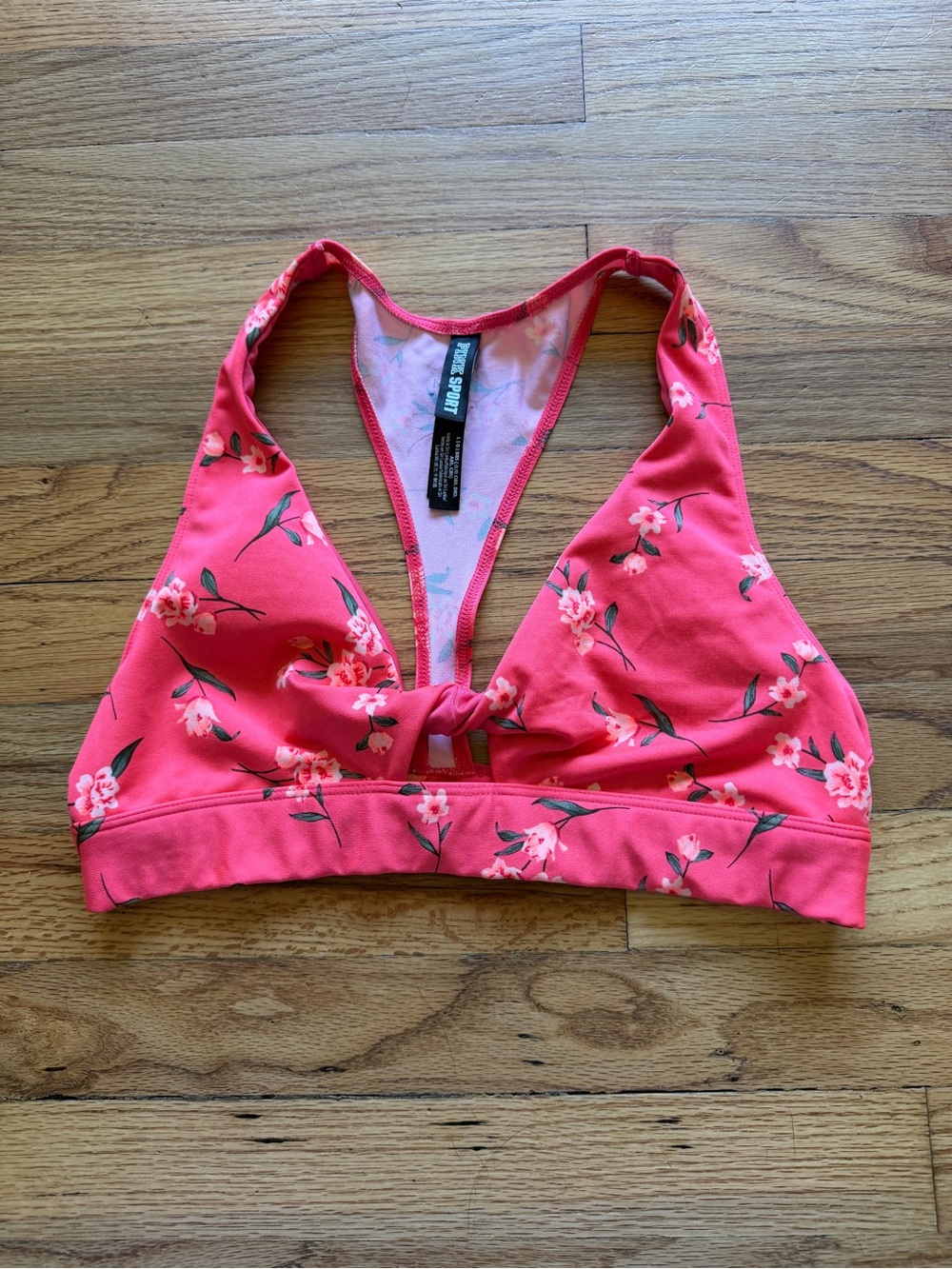 PINK Sport Floral Racerback Bralette Size L